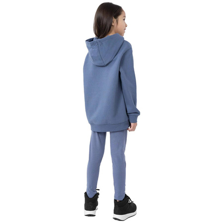 Bluza dresowa z kapturem dziewczęca 4F HJZ22-JBLD003 denim
