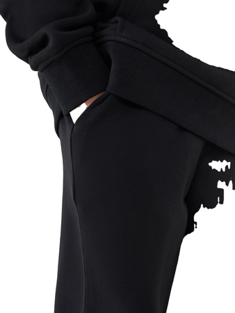 Spodnie dresowe chłopięce 4FJWMM00TTROM1188 czarny