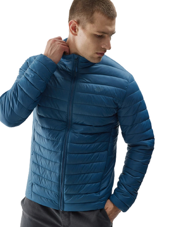Kurtka Męska puchowa Pikowana 4F AW23TDJAM239 denim