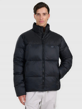 Męska kurtka puchowa zimowa 4F 4FWAW25TDJAM601 czarna