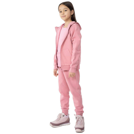 Bluza dresowa z kapturem dziewczęca 4F HJZ22 JBLD001 różowa
