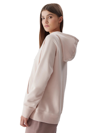 Bluza Damska z kapturem 4F kremowa 4FAW23TSWSF0765