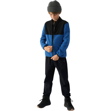 Dziecięcy polar chłopięcy 4FJWAW24TFLEM212 denim