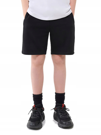 Spodenki chłopięce dresowe 4FJWSS25TSHOM600 czarne