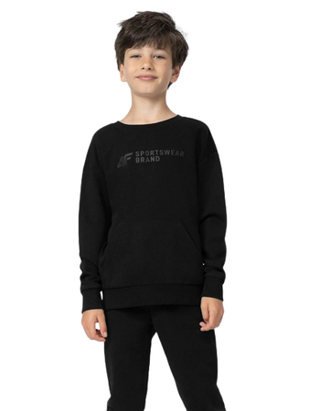 Bluza chłopięca bez kaptura 4F SS23TSWSM222 czarna