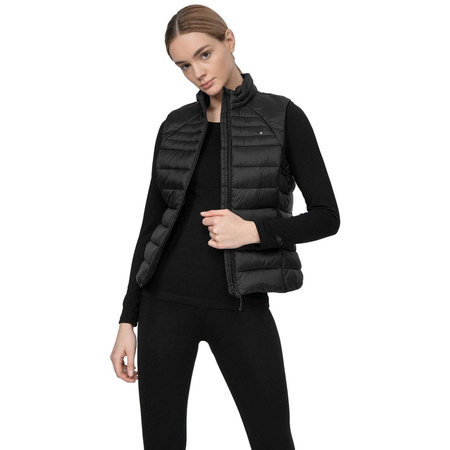 Bezrękawnik Puchowy Zimowy Kamizelka Damski 4F H4L22-KUDP001 czarny