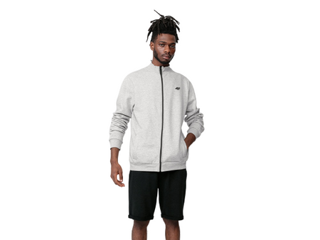 Bluza Rozpinana Męska 4F H4Z22 BLM351 jasny szary