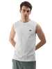 Koszulka męska tank top bez rękawów biała 4F WSS24 TSLEM075