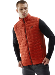 Bezrękawnik puchowy Kamizelka Pikowana Męski 4F AW23TVESM062 czerwony