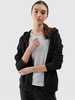Bluza damska rozpinana z kapturem czarna 4F WSS24 TSWSF0956
