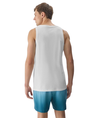 Koszulka męska na ramiączka 4F WSS24TTSHM1291 biała