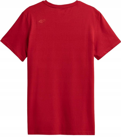 Koszulka T-shirt Męski 4F NOSH4-TSM352 CZERWONY