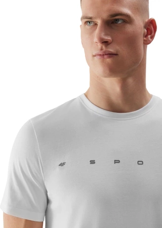 Koszulka męska 4F WSS24TTSHM1283 biała