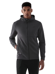 Bluza Męska Rozpinana z kapturem 4F H4Z21-BLM010 ŚREDNI SZARY