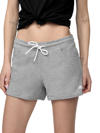 Krótkie Spodenki Dresowe Damskie 4F NOSH4-SKDD001 SZARE