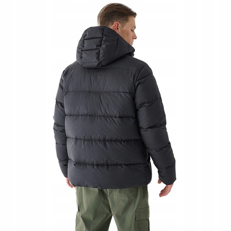Męska kurtka puchowa pikowana 4F 4FWAW24TDJAM513 czarna