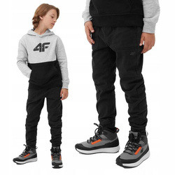 Spodnie Dresowe joggery Chłopięce 4F JAW23TTROM412 czarne