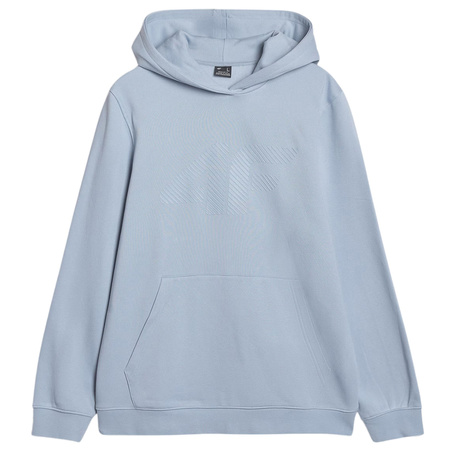 Męska bluza dresowa nierozpinana z kapturem 4FWSS25TSWSM1621 niebieski
