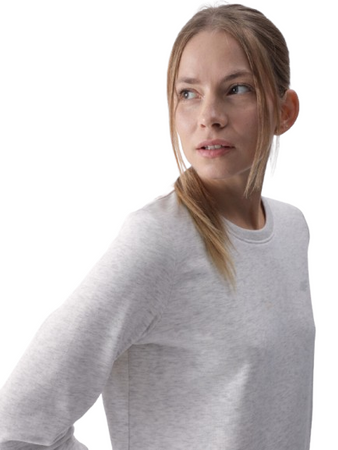 Damska bluza dresowa bez kaptura 4FWMM00TSWSF1469 szara