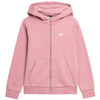 Bluza dresowa z kapturem dziewczęca 4F HJZ22 JBLD001 różowa