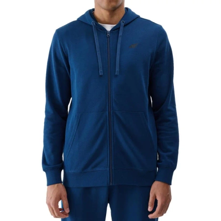 Bluza męska z kapturem rozpinana 4FWMM00TSWSM1768 morska