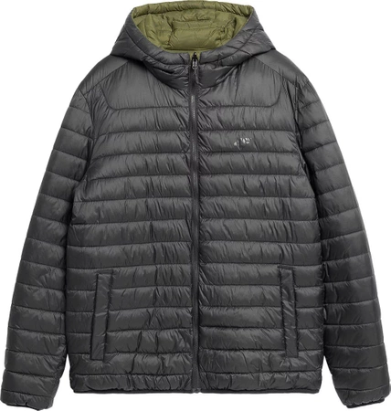 Kurtka dwustronna Pikowana Męska 4FAW23-TDJAM242 zielony