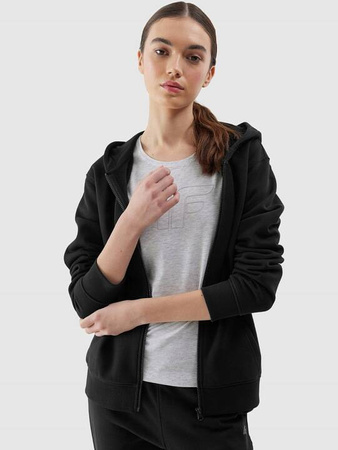 Bluza damska rozpinana z kapturem czarna 4F WSS24 TSWSF0956