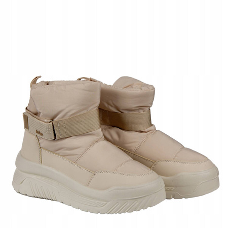 Buty zimowe damskie śniegowce Lee Cooper LCJ-24-47-3140L beż