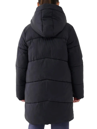 Płaszcz puchowy dziewczęcy 4FJWAW25TDJAF616 czarny