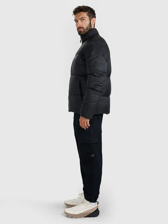 Męska kurtka puchowa zimowa 4F 4FWAW25TDJAM601 czarna