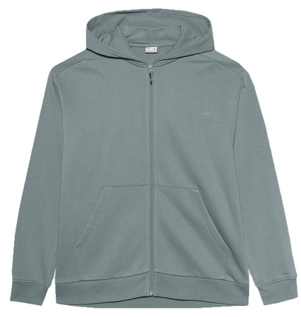 Bluza męska dresowa rozpinana z kapturem 4F WSS24-TSWSM1011 khaki
