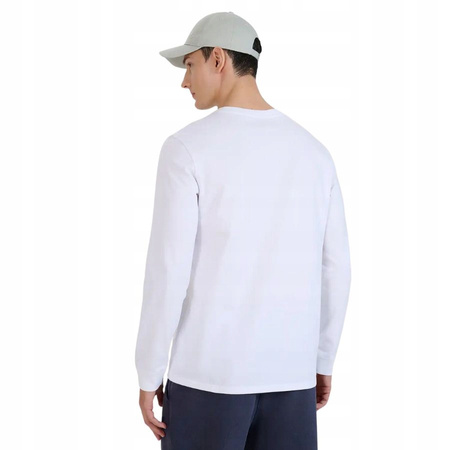Bluzka męska z długim rękawem longsleeve 4FWMM00TLONM432 biały