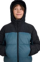Kurtka chłopięca puchowa zimowa 4FJWAW25TDJAM621 oliwkowy