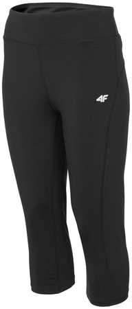 Spotnie Treningowe Fitness Legginsy Damskie 3/4 4F H4L19-SPDF001 CZARNE