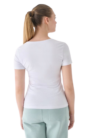 Koszulka damska 4F 4FWMM00TTSHF1846 biała