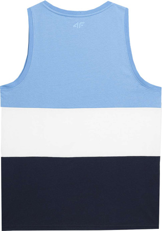 Koszulka bez rękawów Męska 4F niebieski 4FSS23-TTSHM352