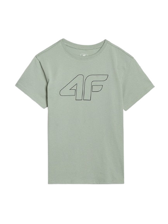 Koszulka chłopięca t-shirt 4FJWSS25TTSHM2325 zielona