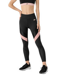 Legginsy Damskie Treningowe na siłownię 4F H4Z21-SPDF020 CZARNY