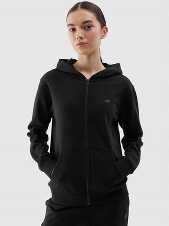 Bluza damska rozpinana z kapturem czarna 4F WSS24 TSWSF0956