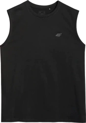 Koszulka męska beż rękawów tank top 4FWMM00TSLEM125 czarny