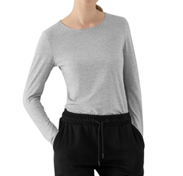Koszulka z długim rękawem Longsleeve Damski szary 4F NOSH4-TSDL350