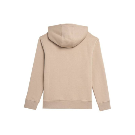 Bluza dresowa z kapturem chłopięca 4F beż 4FJSS23-TSWSM240