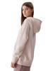 Bluza Damska z kapturem 4F kremowa 4FAW23TSWSF0765