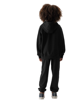 Bluza dziewczęca z kapturem 4FJAW23TSWSF638 czarna