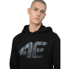 Bluza dresowa z kapturem Męska 4F czarna 4FSS23-TSWSM233
