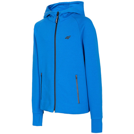 Bluza chłopięca 4F z kapturem HJL22 JBLM005 kobalt