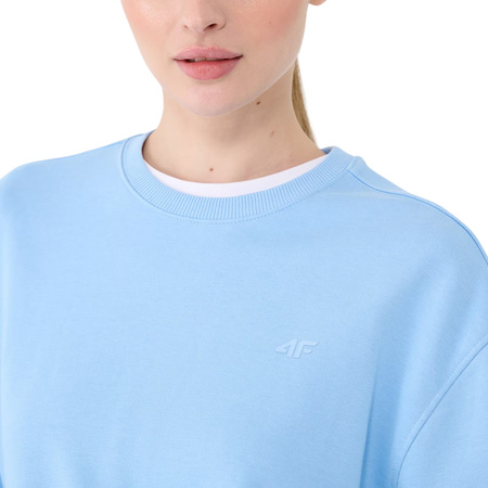 Bluza damska bez kaptura 4FWMM00TSWSF1765 denim