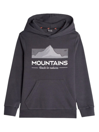 Bluza dresowa chłopięca 4F JAW23TSWSM634 antracyt