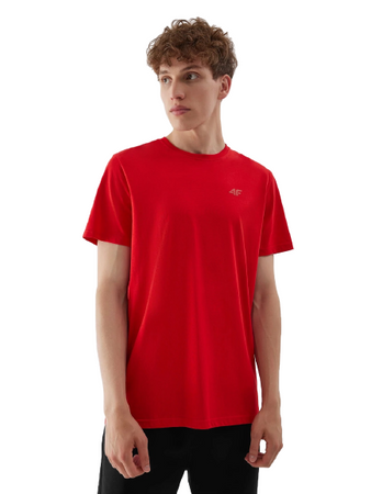Koszulka Męska 4F czerwona 4FAW23TTSHM0876
