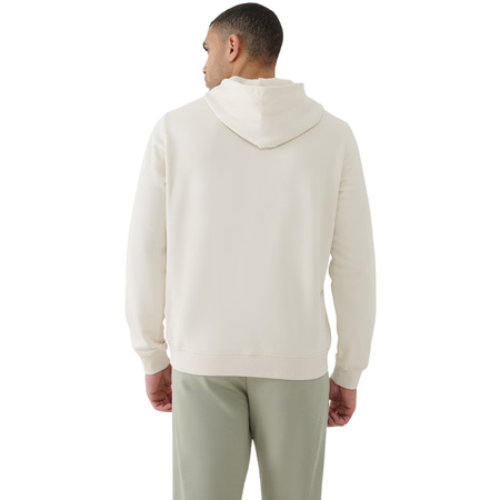 Bluza męska z kapturem 4F 4FWSS25TSWSM1585 kremowa